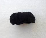Newsboy Hat in Black Corduroy