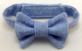 Navy Blue Vest & Blue Herringbone Bow Tie