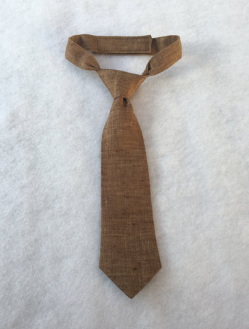Brown Linen Necktie