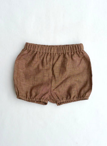 Brown Linen Shorties