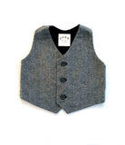 Gray Herringbone Vest
