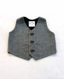 Gray Herringbone Vest