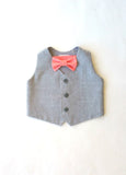 Heather Vest with Choice of Bow Tie Color