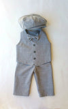 Wiley Set in Heather Gray Suiting