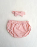 Orange Seersucker Diaper Cover and Bow Tie