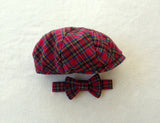 Red Plaid Cap and Tie